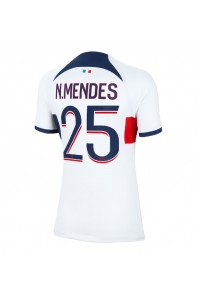 Fotbalové Dres Paris Saint-Germain Nuno Mendes #25 Dámské Venkovní Oblečení 2023-24 Krátký Rukáv